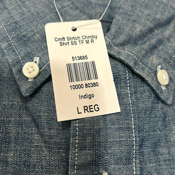 LLBean Men's Comfort Stretch® Chambray Shirt, Traditional Untucked Fit - Picture 5 of 7